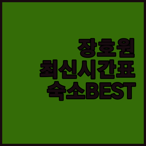 장호원터미널 시간표 노선 정보와 근처 깨끗한 숙소 베스트 5 추천